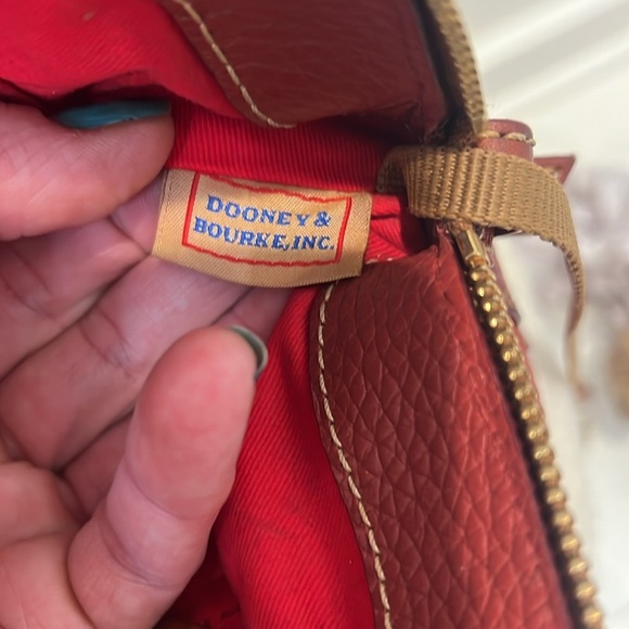 Dooney & Bourke Aubrey terra cotta pebbled Leather Satchel. - Picture 11 of 15